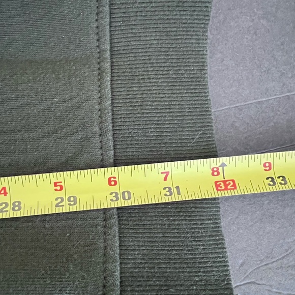 Elena Fabletics XS Dark Olive SweatShirt Dress Fleece Lining Front Pockets - Picture 10 of 12